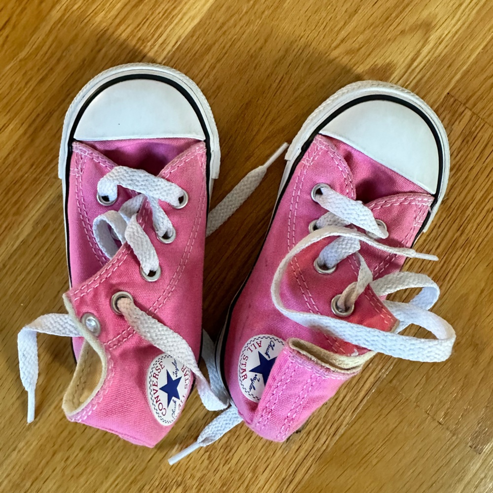 pink high top toddler converse